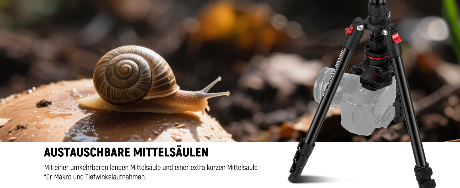 Штатив для камери NEEWER BASICS 77' з моноподом, кульковою головкою 360° та пластиною Arca QR, компактний, легкий, з алюмінію, для подорожей, відеозйомки, максимальне навантаження 6кг (TP14)