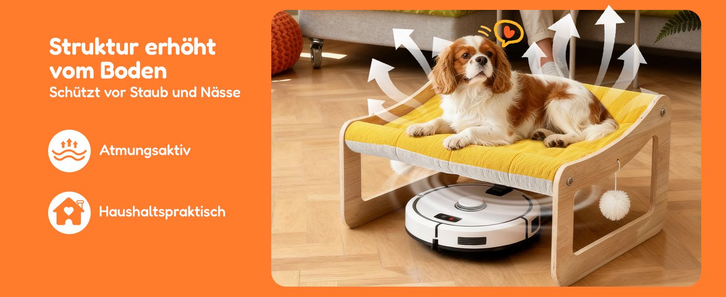 Крак-стійка для котів з великим ліжком Luxus, жовта | З міцного березового дерева, сизаль, 25 кг, біо-льон