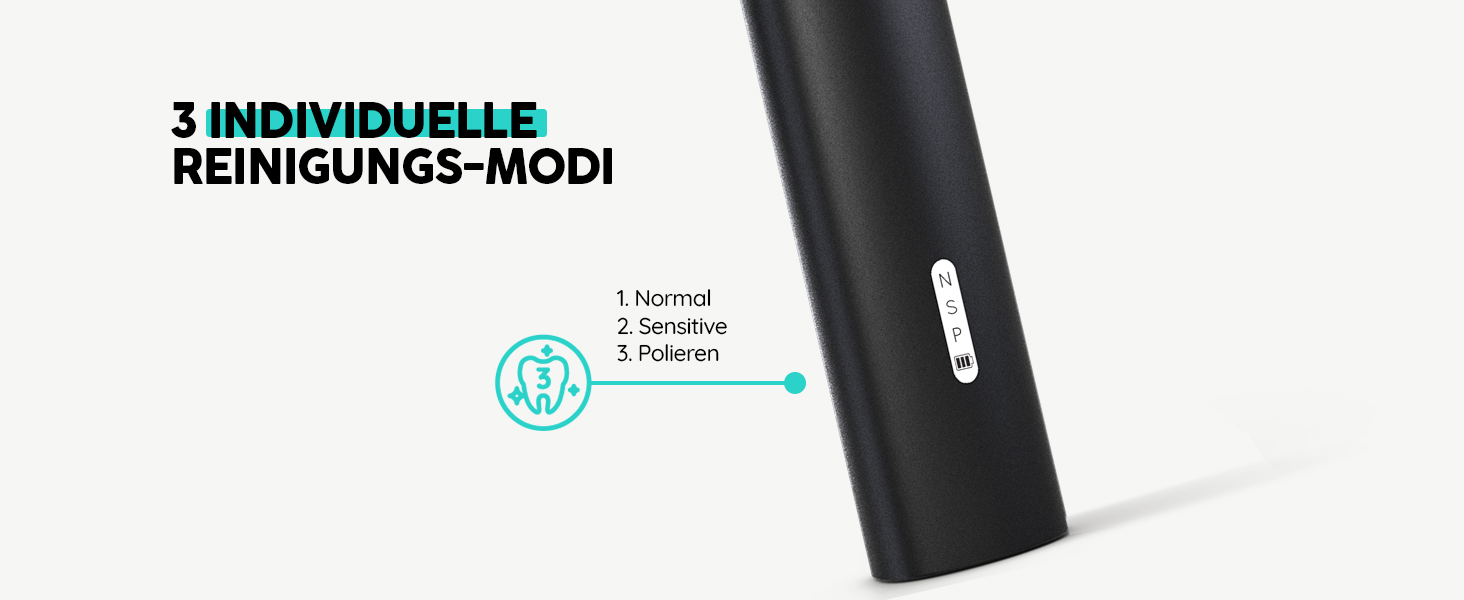 Електрична зубна щітка happybrush Eco Vibe 3+ (Чорна) - Ультразвукова, 8 тижнів роботи від акумулятора, 2 роки гарантії