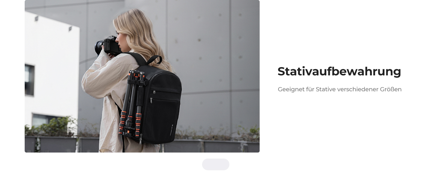 Рюкзак для фотокамери K&F Concept: компактний, легкий, з дощеміцким покриттям, для DSLR/SLR, з відділенням для штатива