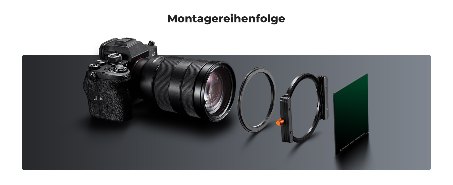 Набір фільтрів K&F Concept Nano-X: квадратний фільтр, ND1000, фільтр-утримувач, 8 адаптерних кілець