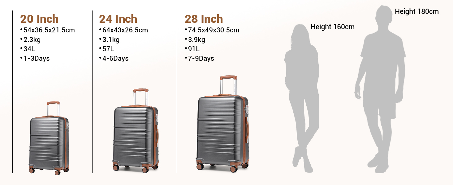 Чемодан ручної поклажі British Traveller середнього розміру, 64 x 43 x 26.5 см, з TSA-замком, ABS+PC, сірий