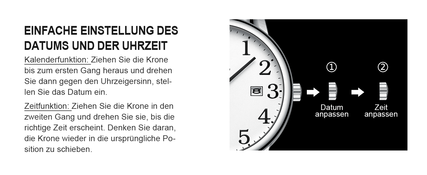 Чоловічий годинник: аналоговий кварцовий годинник з датою, водонепроникний, 38 мм, сріблястого кольору