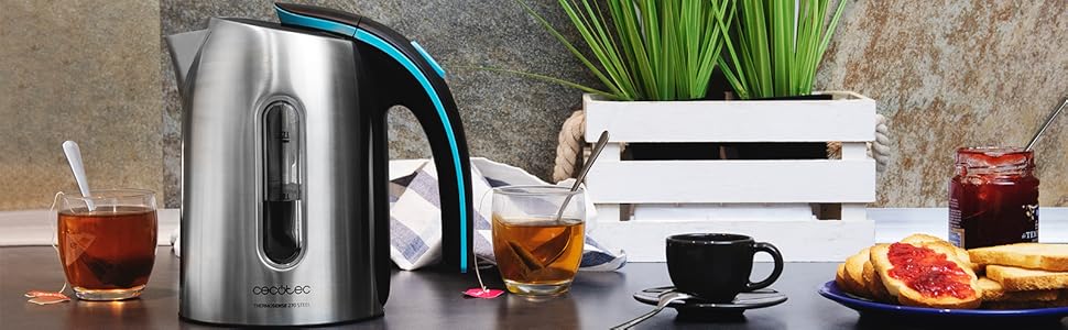 Електричний чайник Cecotec ThermoSense 120 .1 L з бездротовою основою, фільтром від накипу та нержавіючою сталлю