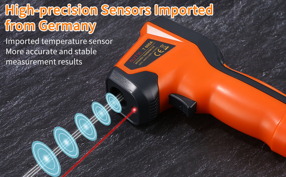 Інфрачервоний термометр цифровий -50°C～600°C: інструмент для вимірювання температури з лазерним цілевказівником та LCD дисплеєм (не для вимірювання температури тіла людини)