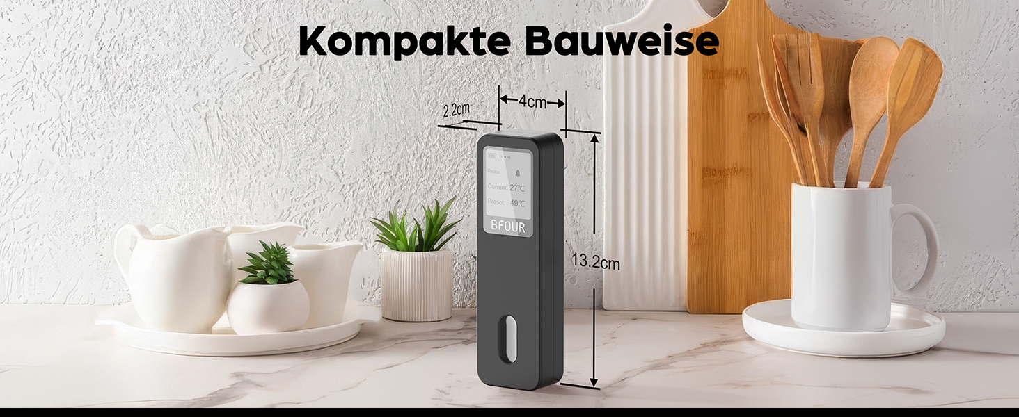 Бездротовий термометр для м'яса BFOUR 2025 з Bluetooth, подвійний сигнал, моніторинг через додаток, водонепроникний IP67, для приготування BBQ, гриля, духовки, коптильні та ротатерії