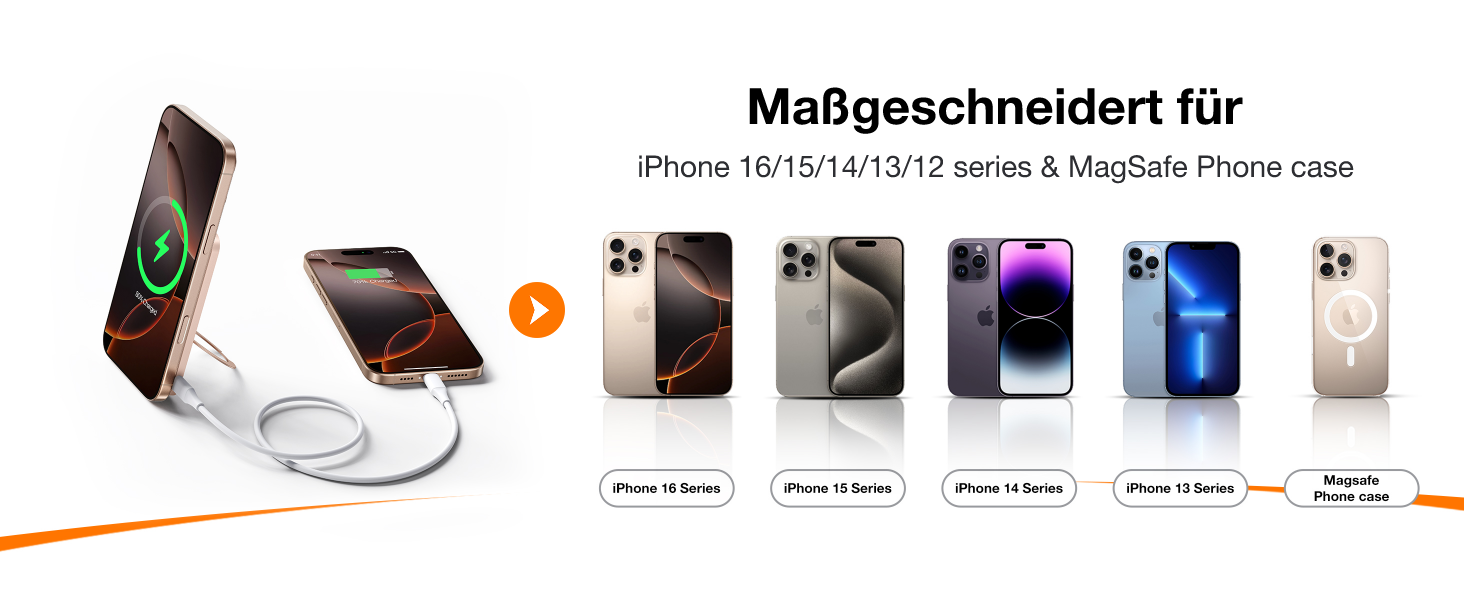 Портативний зарядний пристрій TORRAS 5000mAh з магнітним кріпленням MagSafe, 22.5W PD, Rose Gold