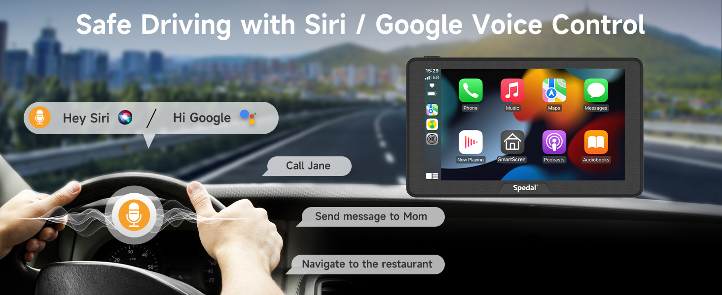 Безпровідний CarPlay і Android Auto Spedal CL786, 7
