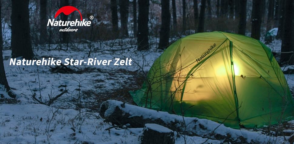 Намет Naturehike Star-River 2 особи, двошаровий, алюмінієві дуги, 20D сірий - для кемпінгу та піших походів