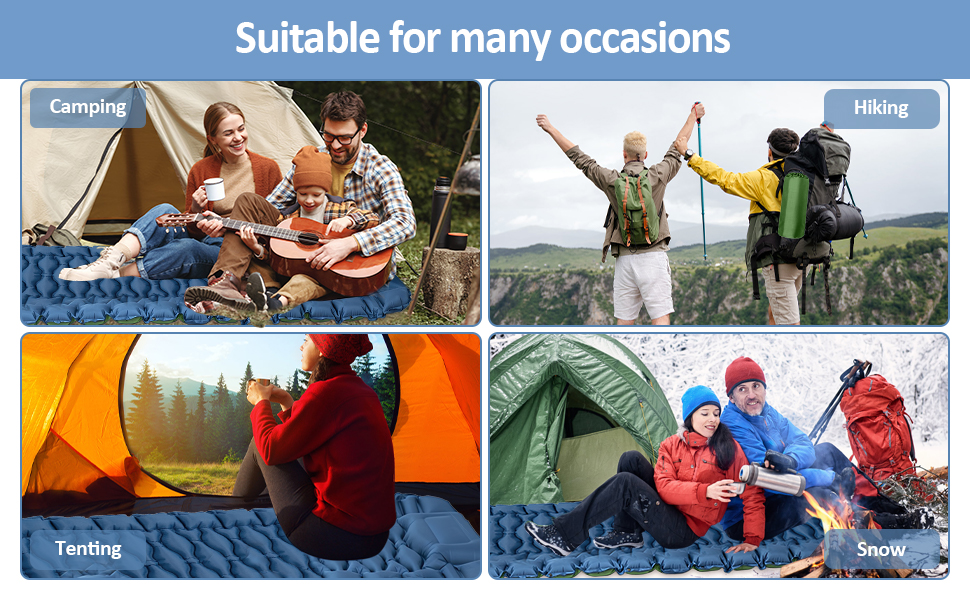 Саморозкладаний килимок для кемпінгу Samlonge: Товста повітряна матрац з насосом, водонепроникний, для відпочинку на природі, у наметі, для туризму