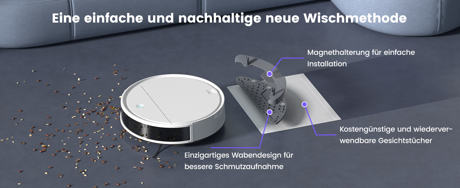 Робот-пилосос OKP K5 Pro: потужність 5000Pa, навігація, HEPA-фільтр, Wi-Fi, для тварин, килимів, твердих підлог