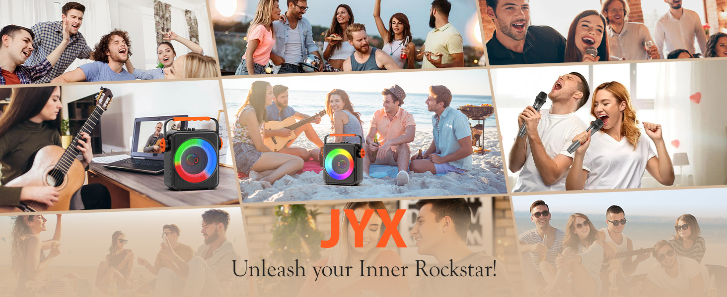 Машина караоке з 2 бездротовими мікрофонами, портативна Bluetooth 5.3 караоке-система, динамік з RGB-підсвічуванням, караоке-система для дому та вечірок, модель S66-new