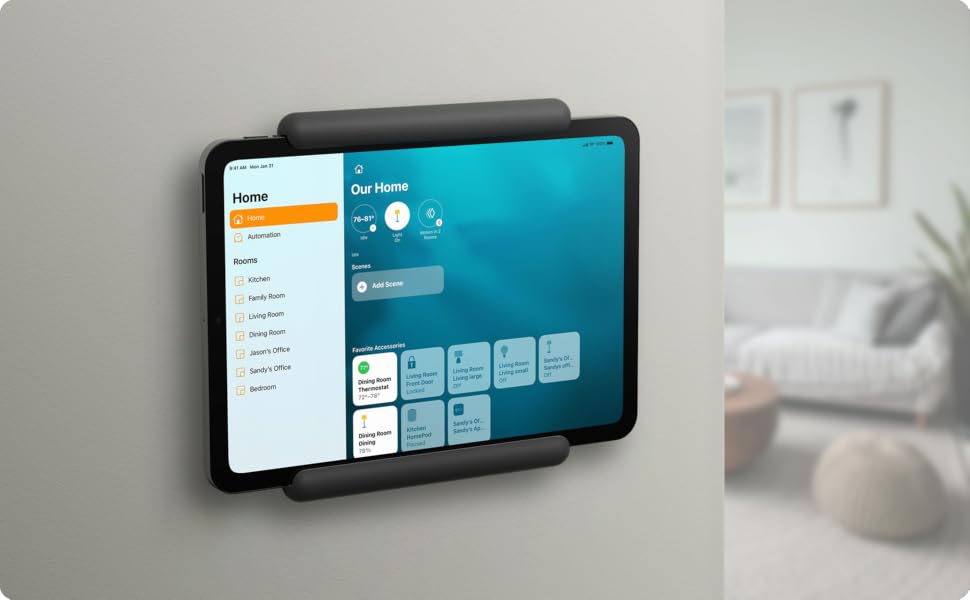 Тримач для планшета elago Home Hub Mount для Apple iPad, iPad Air/Pro, Samsung Galaxy Tab та інших планшетів, силіконовий, з кабельний-менеджментом, темно-сірий