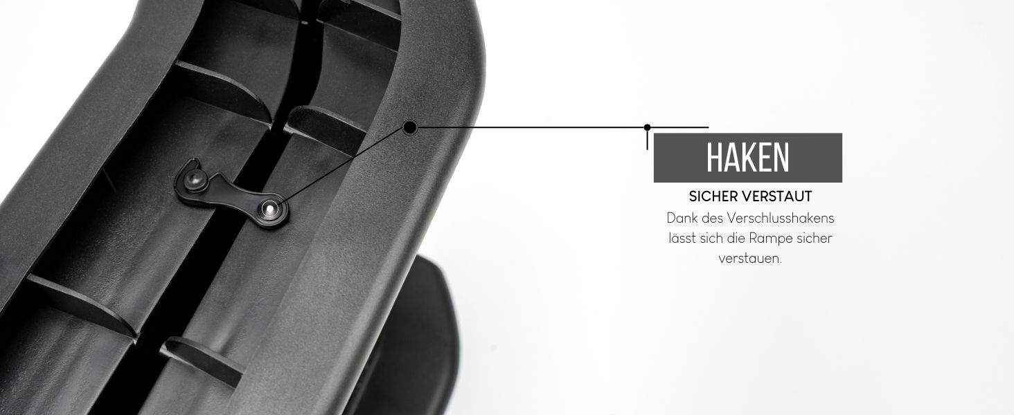 Рампа для собак Lionto до 90 кг, чорна, 156x40 см - навантажувальні бортики багажника, з антиковзким покриттям, для здоров'я суглобів