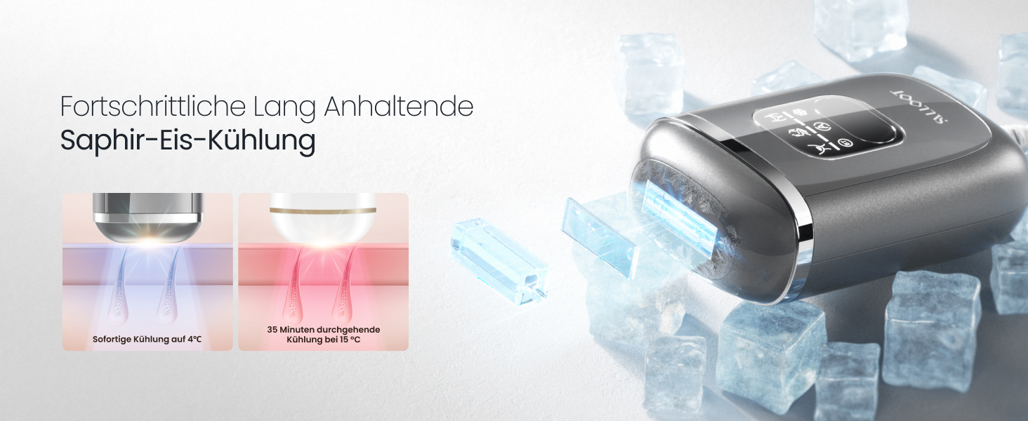 Пристрій для епіляції IPL 22J для жінок, 78W з охолодженням сапфіром 4°C, безболійна та постійна епіляція вдома, для бікіні, обличчя, пахв, легкий та потужний для подорожей (чорний)