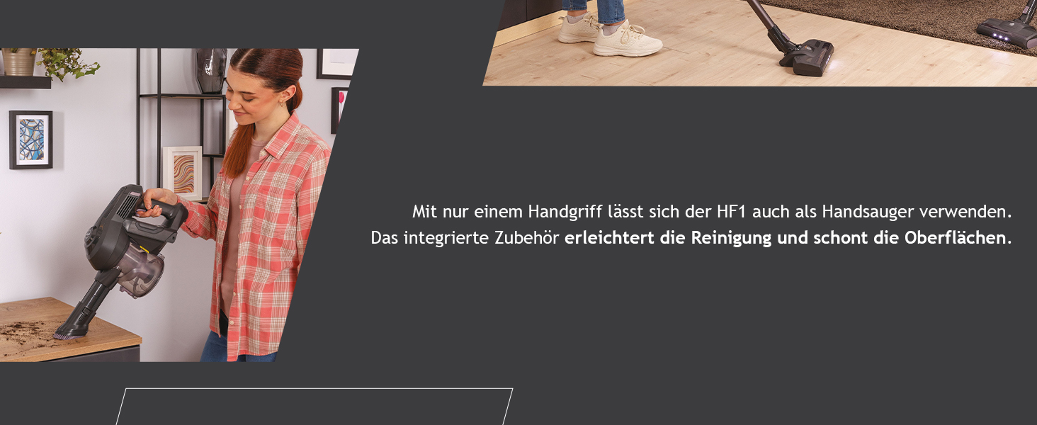 Бездротовий акумуляторний пилосос Hoover HF110H Flex: для площі до 120 м², LED-підсвічування, XL-контейнер, насадки для щілин та килимів