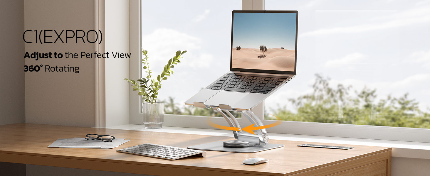 Підставка для ноутбука Nulaxy з алюмінію, ергономічна, з вентиляцією, сумісна з MacBook, Dell, HP, Samsung, Lenovo (10-16 дюймів), сіра