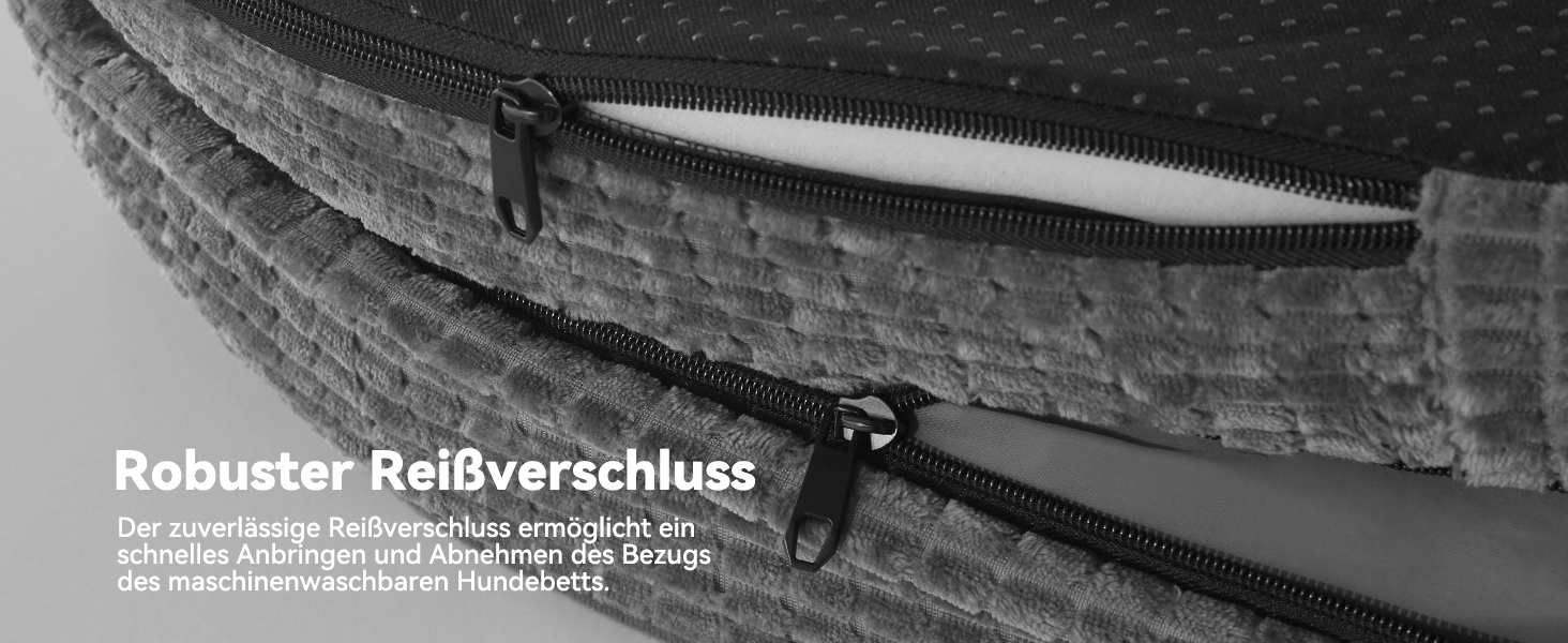 Ортопедичне ліжко для собак середнього розміру Pawk, з чотирибічною подушкою для шиї, з memory foam, водонепроникне, неслизьке, знімне та пральне, сіре, розмір L-L 89 x 63 x 18 см