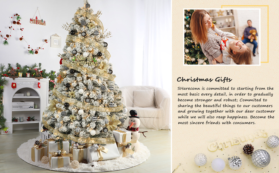 Декоративні кулі для ялинки Shareconn 30 шт., 60 мм (червоний & золотий, чорний & білий)