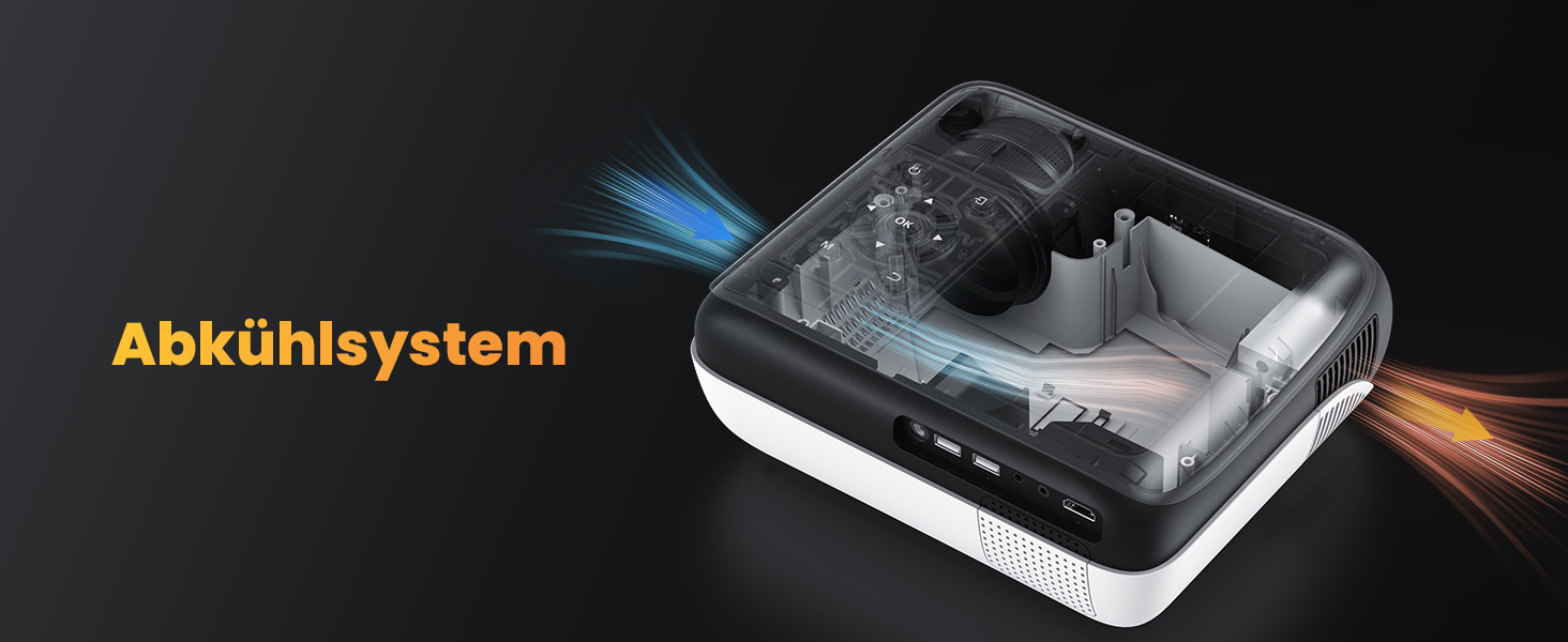 HOPVISION Beamer: проєктор 9500 люмен, 4K, Bluetooth, Full HD 1080p для домашнього кінотеатру. Сумісний зі смартфонами, HDMI, USB, ноутбуками, Fire Stick, PS5