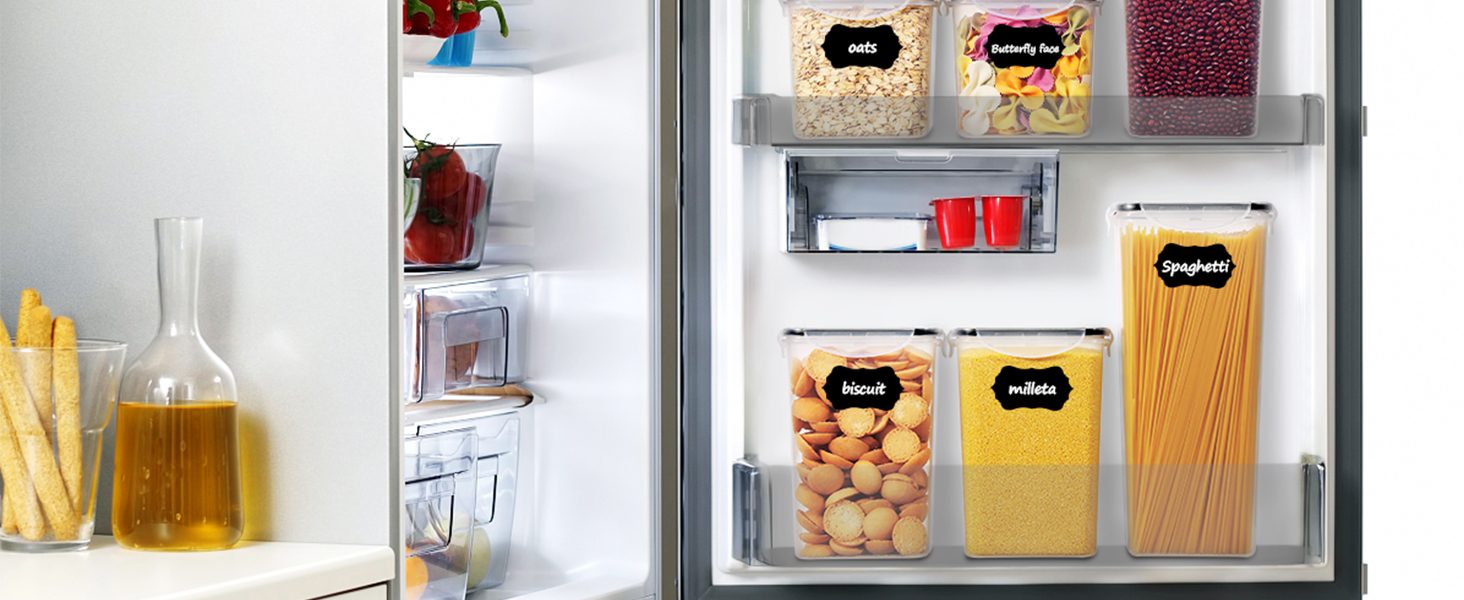 Контейнери для зберігання YASHE 24 шт. з кришкою, герметичні, BPA-free, для сухих продуктів, мюслі, борошна та цукру