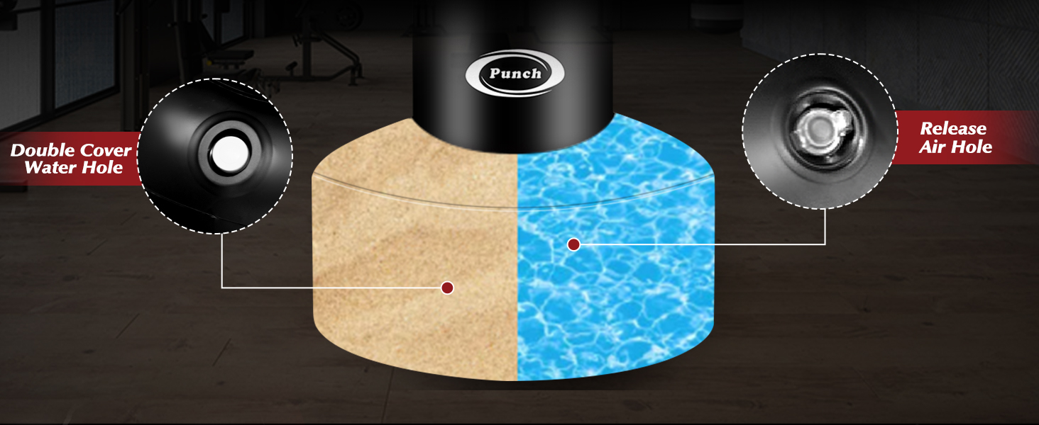 Боксерський мішок стоячий для дорослих, 180см. Міцний мішок для боксу, кікбоксингу, MMA, Муай Тай, фітнесу, таekwondo. Чорно-білий.