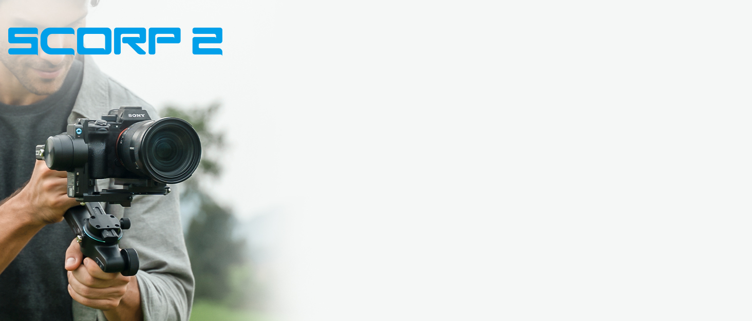 FeiyuTech SCORP-C2: Стабілізатор камери з AI-трекінгом 4.0, 3.5 кг вантажопідйомність, 14 годин роботи, вертикальні зйомки, для Vlog, YouTube та сімейних свят (Kit з кейсом та 3 аксесуарами)