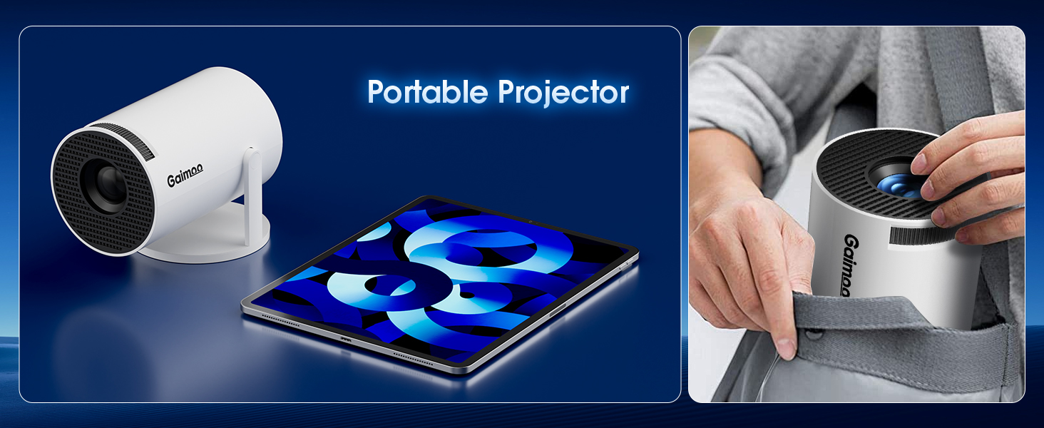 Портативний проєктор Mini Beamer 4K FHD 1080P з підтримкою WiFi та Bluetooth, Android/iOS, для домашнього кінотеатру