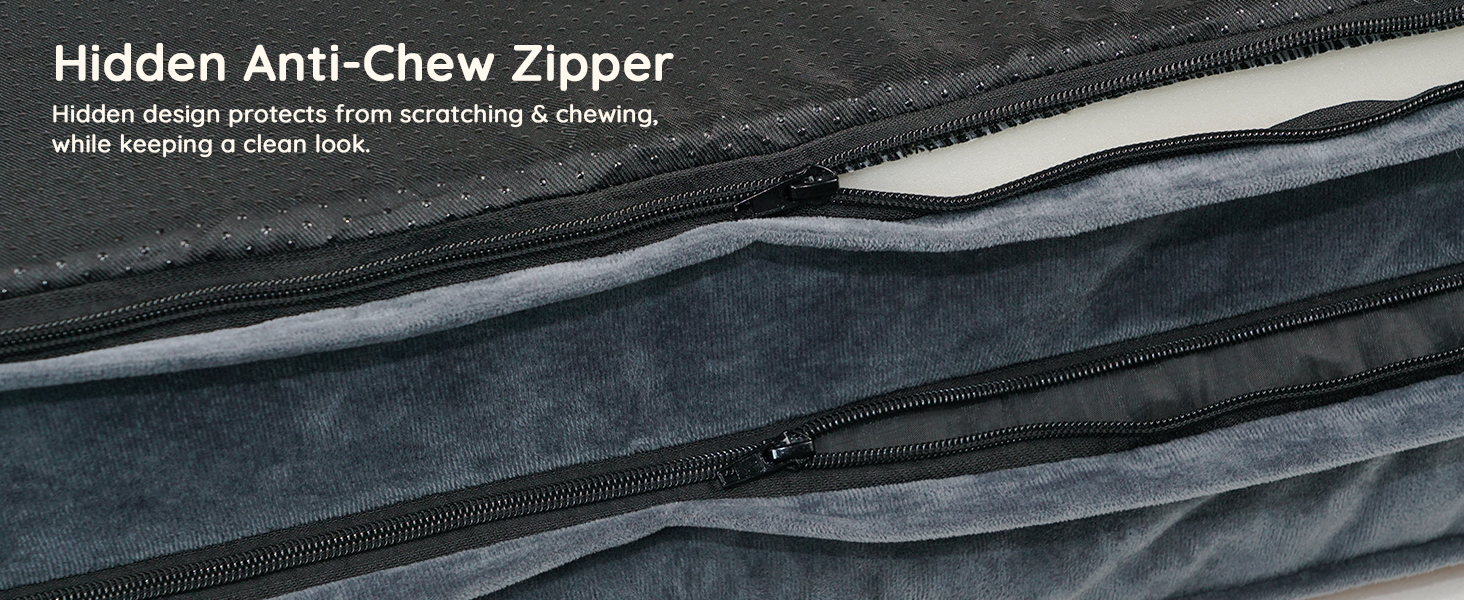 Ортопедичне ліжко для собак BELLA & PAL, 71x59 см - комфортне собаче ліжко з ефектом пам'яті, водовідштовхувальна підкладка, знімний фланелевий чохол, протиковзке дно, сіре