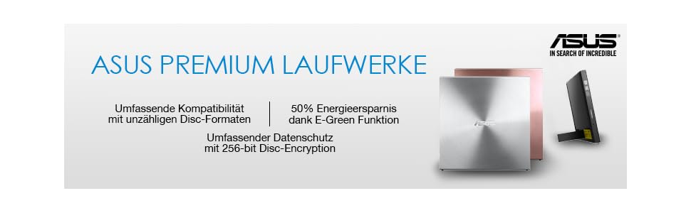 Зовнішній Blu-ray привід ASUS TurboDrive BW-16D1X-U з підтримкою M-Disc, USB 3.2 Gen 1, для Windows та Mac OS