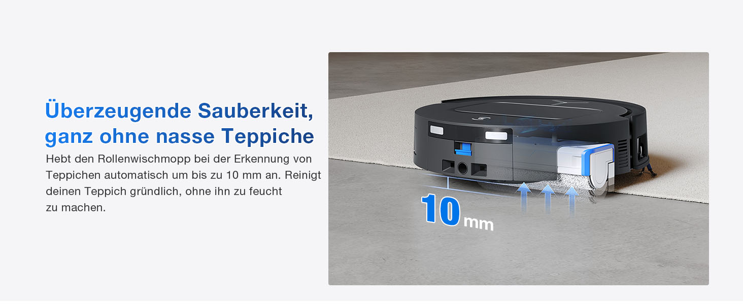 Робот-пилосос ECOVACS DEEBOT T80 Omni з функцією миття підлоги, 18000 Па, OZMO Roller, автоматичне миття моп, ZeroTangle 3.0, миття гарячою водою 40-75°C, чорний