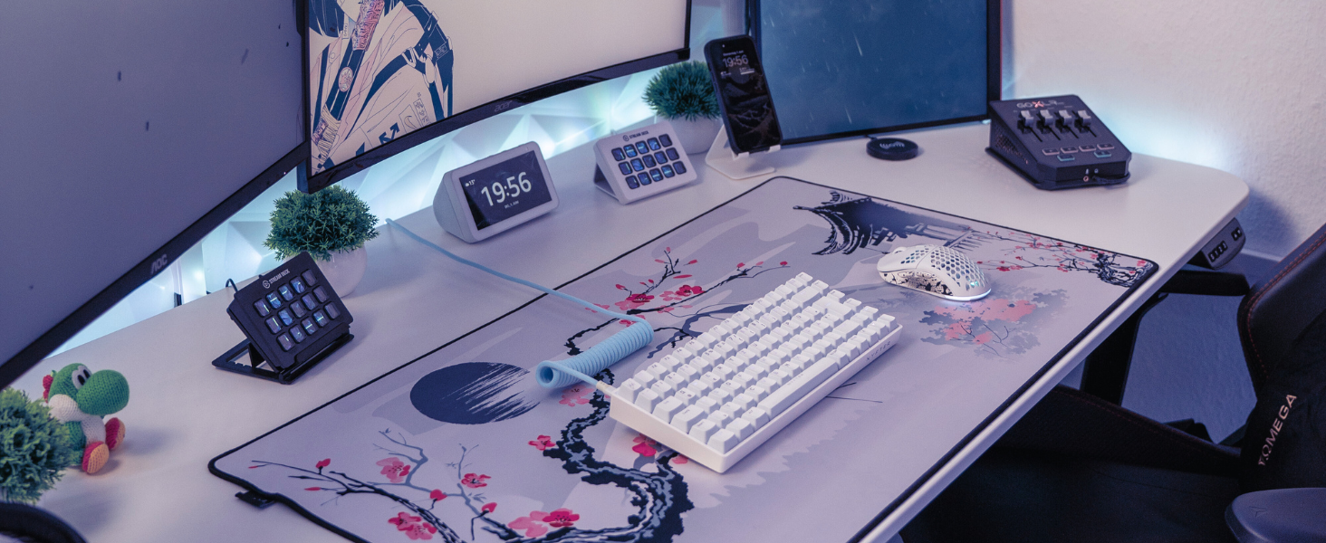 Механічна ігрова клавіатура NYFBOARD GEN2 (98%, Black) з Gateron Yellow, ISO DE Layout, RGB підсвітка, Hot-Swappable