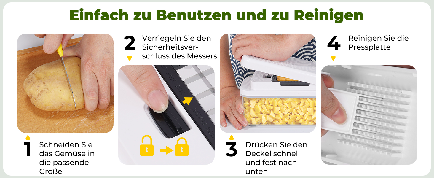 Набір для нарізки овочів 2-в-1: спіралі, кубики, слайси. Нарізник для овочів, фруктів, зелені. Змінні леза для моркви, картоплі, огірка.