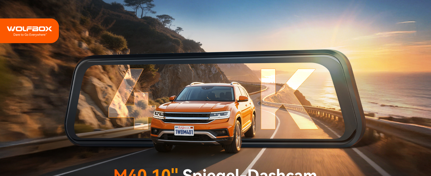 Відеореєстратор-дзеркало WOLFBOX M40 10