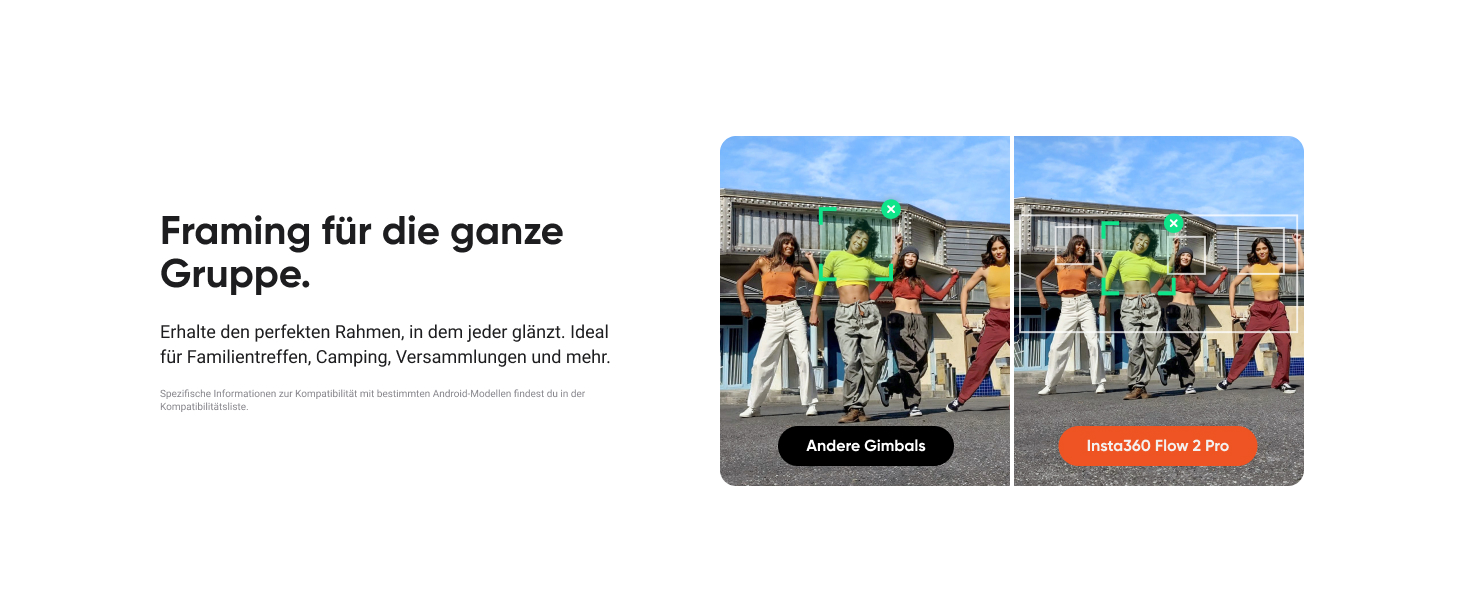 Insta360 Flow 2 Pro Gray – Професійний гіростабілізатор для смартфона з Apple DockKit, AI-tracking, інтегроване штатив/селфі-стік, для мобільного влогінгу та подорожей, сірий колір