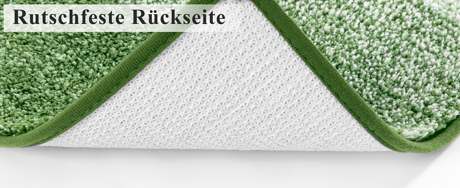 Килимок для дому та ванної кімнати SHACOS, 80 x 120 см, зелений. Антиковзка, швидковисихаюча, для входу та ванної кімнати