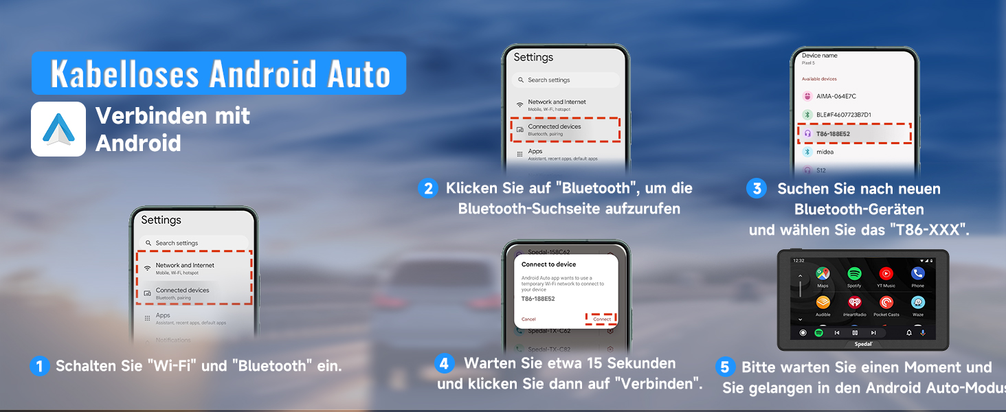 Безпровідний CarPlay і Android Auto Spedal CL786, 7