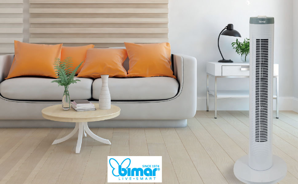 Турбовентилятор Bimar VC77 з таймером, 80 см. 3 швидкості, регульований кут нахилу, автоматичне гойдання вліво та вправо, потужність 45 Вт