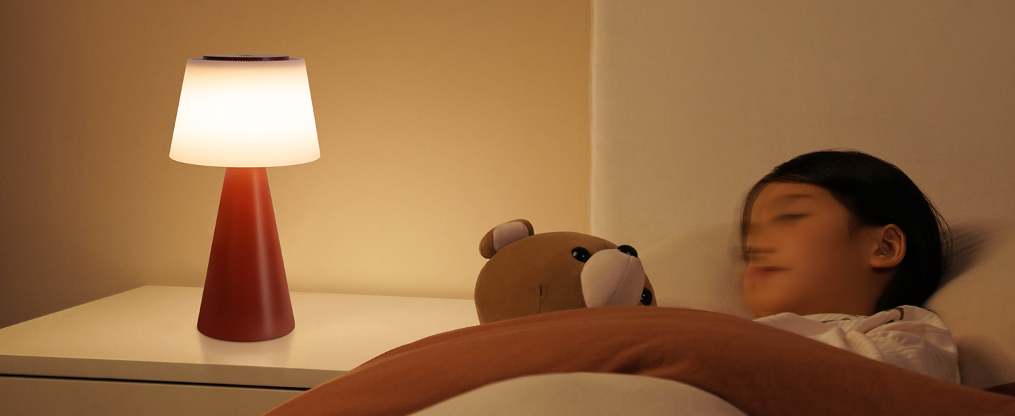 Настільна лампа акумуляторна LED червона 2 шт - бездротова, сенсорна, з USB зарядкою для спальні, вітальні, вулиці