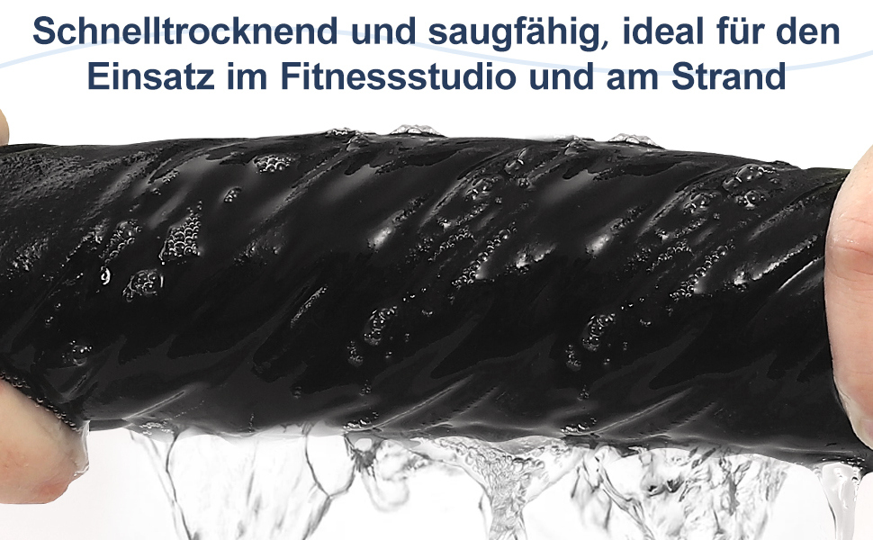 Набір спортивних рушників 2 шт. 120x50 см з кишенею на блискавці, мікрофібра, для тренажерного залу, швидке висихання, чорно-жовтий