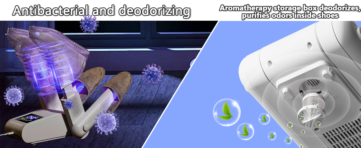 Електричний сушильник для взуття з 4 тримачами, таймером та регульованою довжиною. Підходить для взуття, рукавичок, шапок, шкарпеток та футбольних бутс