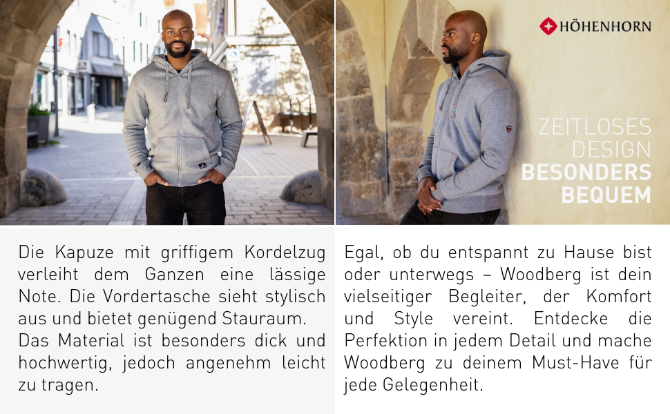 Чоловічий світшот з капюшоном Höhenhorn Woodberg, темно-синій, розмір L