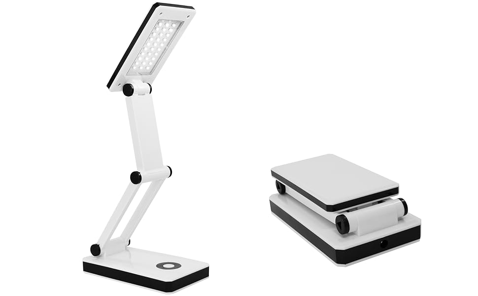 LED лампа настільна Eaxus® з USB, регульована яскравість, стильний дизайн, білий колір