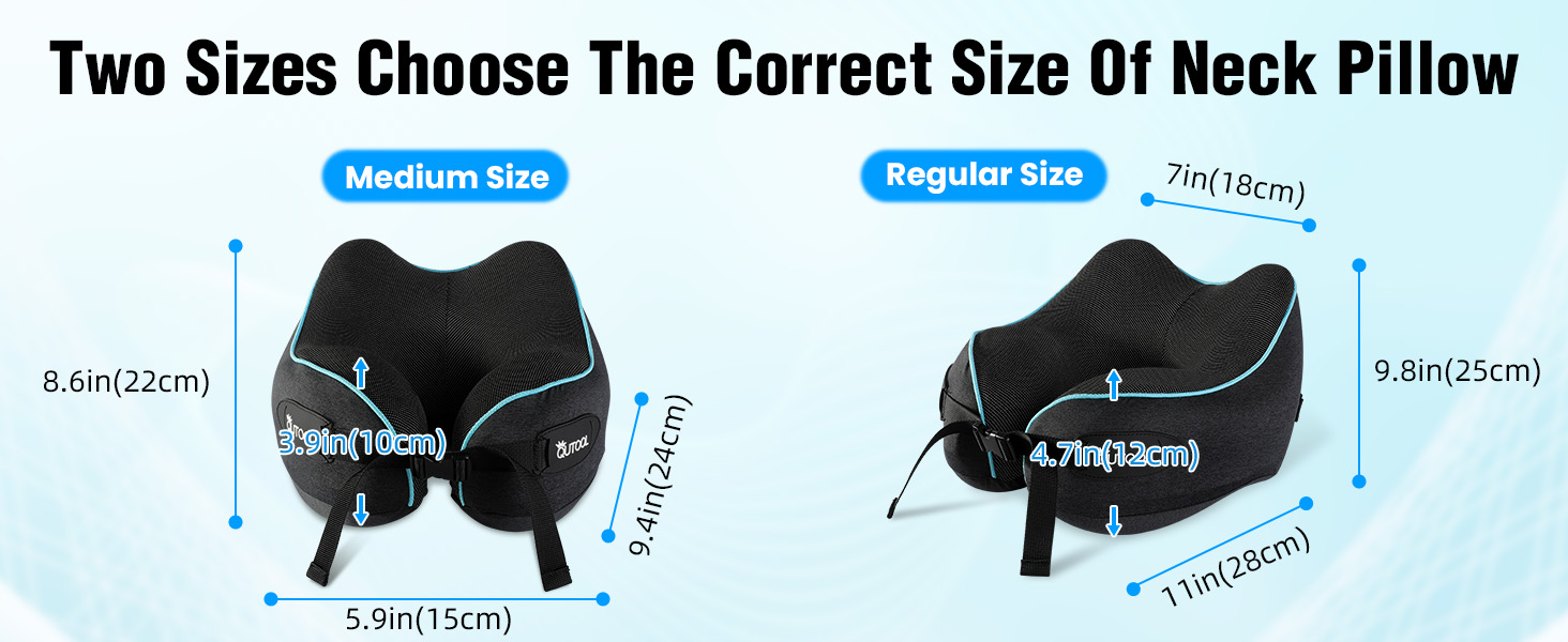 Подушка для шиї у літак Memory Foam з регульованими ремінцями, дихаючим чохлом, у вигляді «вушка» для літака, авто, поїзда. У комплекті сумка з гачком для зручного транспортування. Стандартна, для дорослих