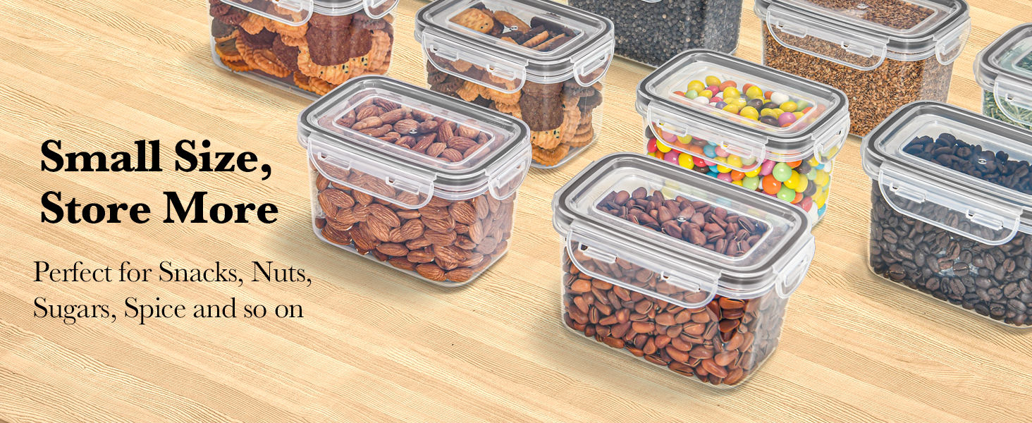 Контейнери для зберігання GoMaihe 12 шт. з кришкою: набір для кухні, 800 мл, з етикетками. Їдальня для їжі, крупи, цукру та спецій. Без BPA, придатні для миття в посудомийній машині. Чорний колір, 0.8 л x 12 шт.