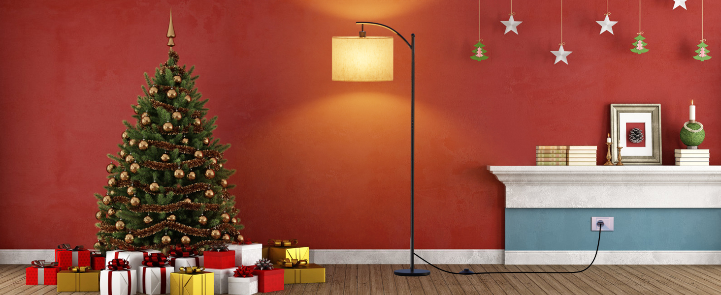 LED торшер GLUROO для вітальні з пультом дистанційного керування, сучасний, з 3 кольорами, регульована яскравість, диммування, з вимикачем на ніжці