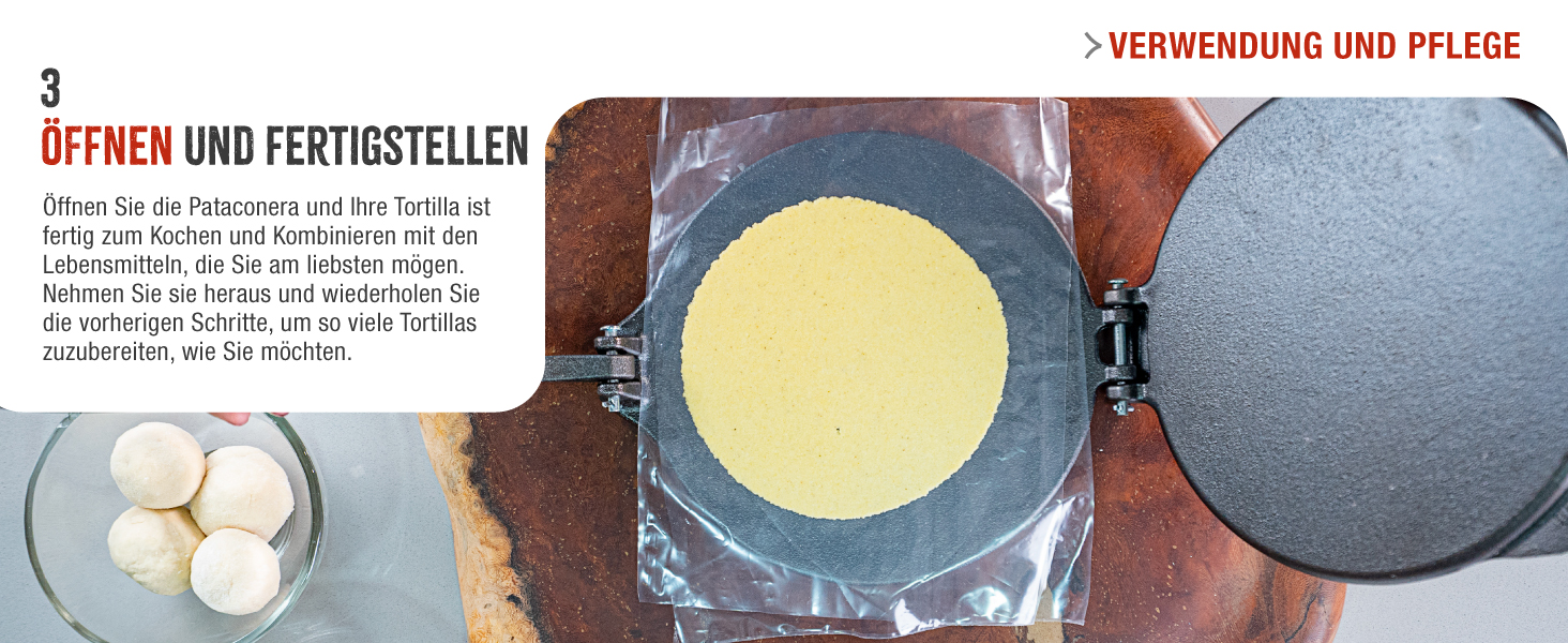 Пресс для тортилій Victoria, чавун HD, 20 см - для мексиканських тортилій, тако, арепа, кесадилья, емпанада, патаконе