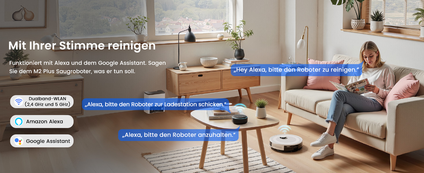 Робот-пилосос LEFANT M2Plus з функцією миття, 6000Pa, LiDAR-навігація, самоочищення, для видалення шерсті тварин, білий