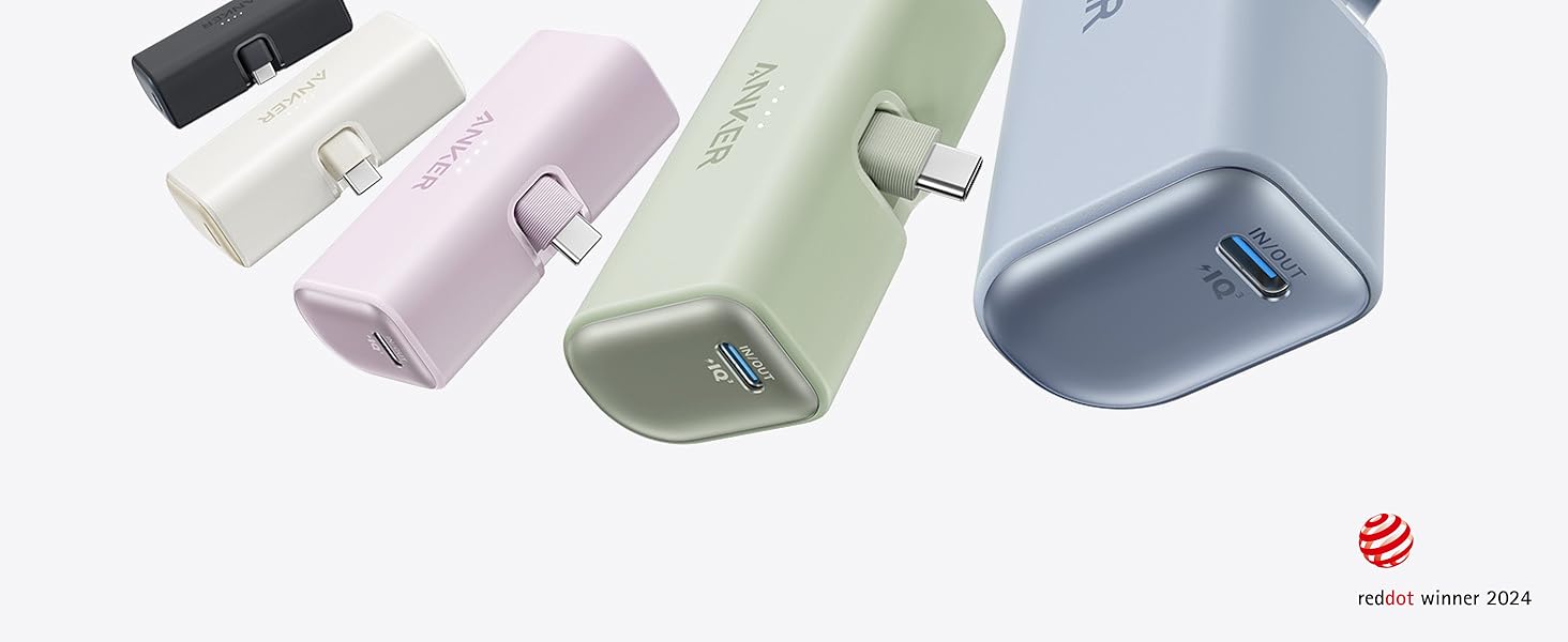 Powerbank Anker Nano 5000mAh 22.5W з USB-C, сумісний з iPhone, Galaxy, Huawei, iPad, AirPods (Білий)