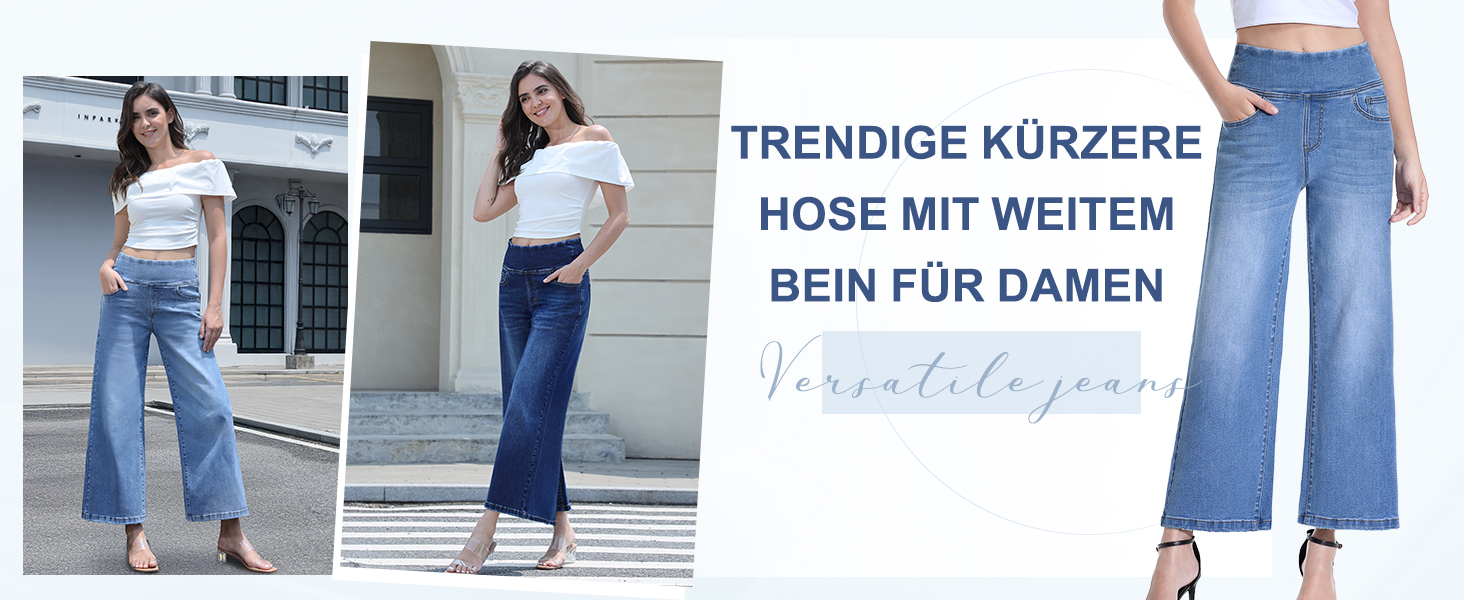 Джинси жіночі Baggy з високою талією, широкі, укорочені прямі, еластичні, літні, колір - темний індиго